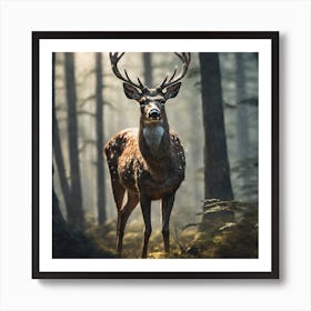 Deer In The Forest 188 Art Print