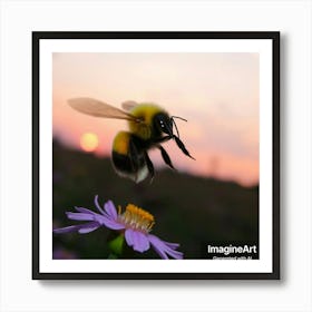 Bee Flying Art Print