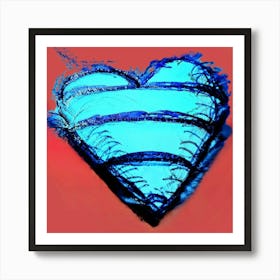 Blue Heart Art Print