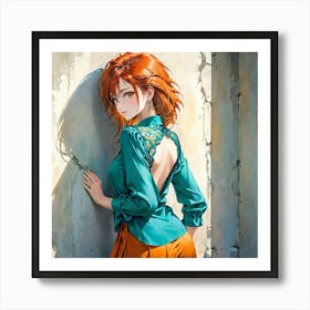 Anime Girl Art Print