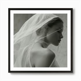 Woman In A White Dress 3 Art Print