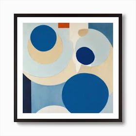 'Blue Circles' Art Print