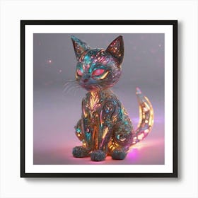 Crystal Cat Art Print