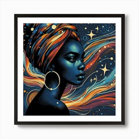 Luminithra Celestial Portrait Art Print