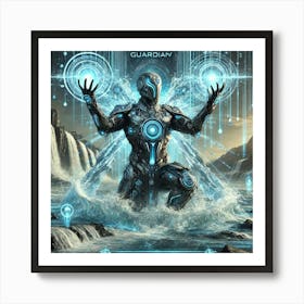 Cascade Guardian Hydromancy Sci Fi Art Print