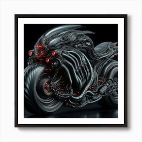 Alien Motorcycle 2 Art Print