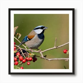 Bird Natural Wild Wildlife Tit Sparrows Sparrow Blue Red Yellow Orange Brown Wing Wings 2023 11 26t105250 Art Print