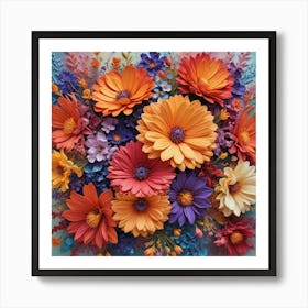 Colorful Flowers 3 Art Print