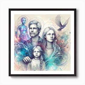 Journey Of A Family Art Print