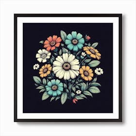 Bouquet Of Flowers Art Print