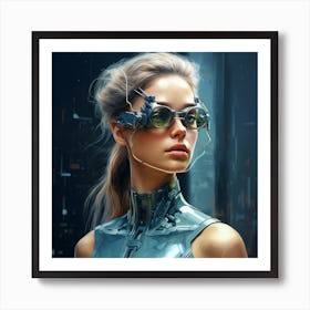 Futuristic Girl Art Print