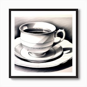 Coffee Cup And Saucer Art Print