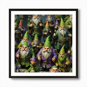 Gnome Group 1 Art Print