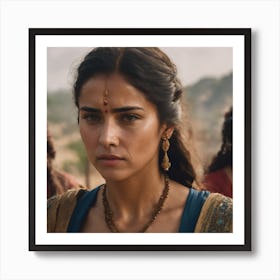 Woman In An Indian Costume Art Print