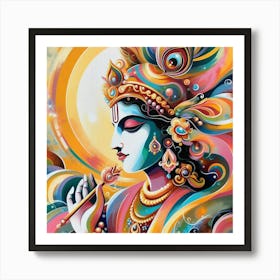 Lord Krishna 18 Art Print