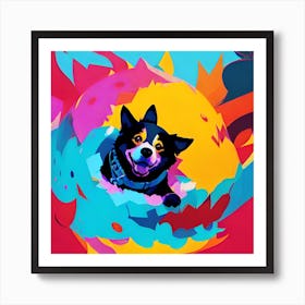 Dog In A Hole Art Print