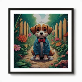 Cutesy Dog Art Print