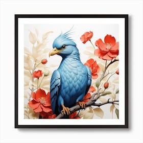 Blue Parrot Art Print