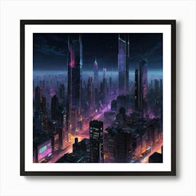 Futuristic Cityscape3 Art Print