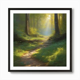 Path In the Woods 3 Art Print