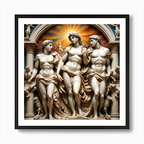 An ancient painting from Roman art 1 Art Print