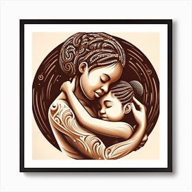 A Mother's and Daughter's Love Art Print