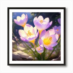 Crocus flower Art Print