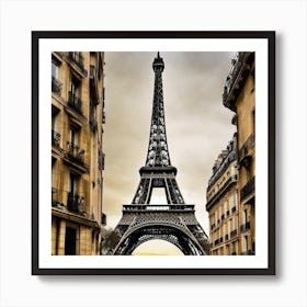 Eiffel Tower In Paris Art Print