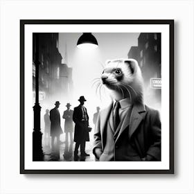 Ferret In A Suit 1 Art Print