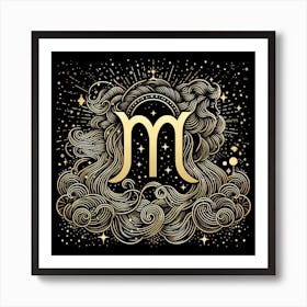 A Zodiac symbol, Virgo 1 Art Print