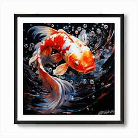 Koi Fish - Koi Goldfish Art Print