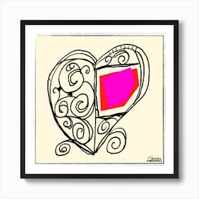 Happy Hearts full of loving care by Jessica Stockwell Art Print