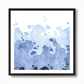 Watercolor Of Waves Art Print