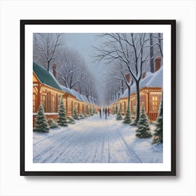 Christmas Village 10 Art Print