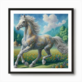 Horse In The Meadow 3 Art Print