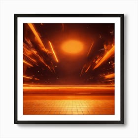 Abstract Orange Light Art Print