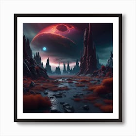 Space Landscape Art Print