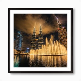 Petronas Towers At Night Art Print