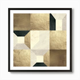 Composition textures and gold 2 Art Print