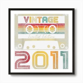 Vintage 2011 Cassette Tape 12th Birthday 12 Years Old Art Print