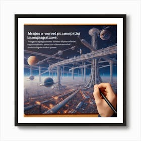 Magna Wavy Space Spreading Image Art Print