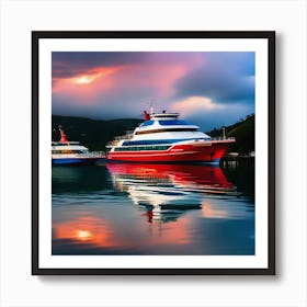 Sunset On A Cruise Ship 10 Art Print