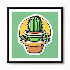 Cactus Sticker 1 Art Print