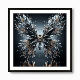 Butterfly With Crystals Art Print