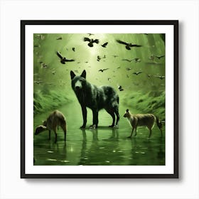 Wolf Stock Videos & Royalty-Free Footage Art Print