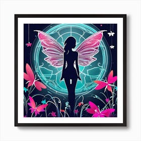 Fairy In The Moonlight Art Print