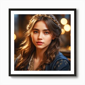 Portrait Of A Young Woman 8 Art Print