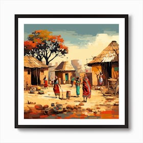 Village In Africa Art Print