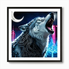 Wolf In The City Art Print