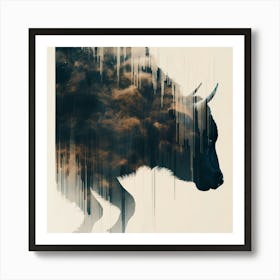 Bull In The Sky Art Print